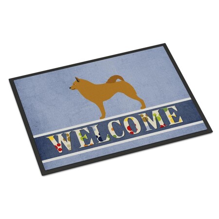 Carolines Treasures Finnish Spitz Welcome Indoor or Outdoor Mat - 18 x 27 in. BB8343MAT